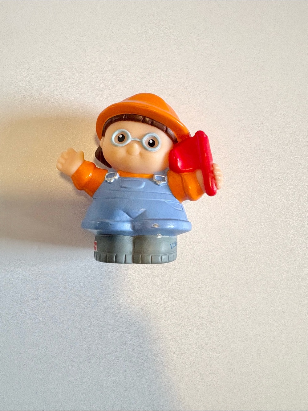 ⭐️ Fisher Price Little People Vintage Construction Flagger Figure (2002)